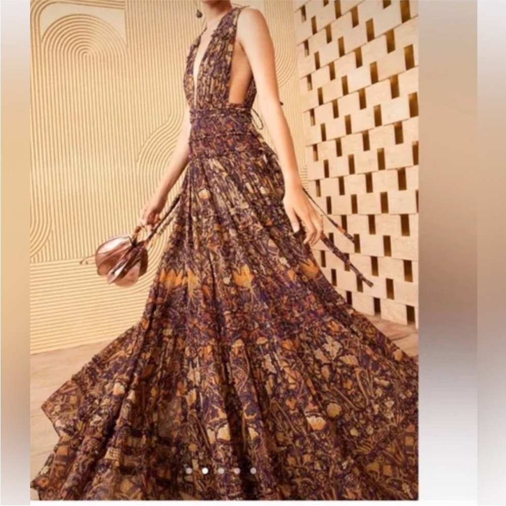 Ulla Johnson Brown Floral Maxi Dress - Picture 6 of 12